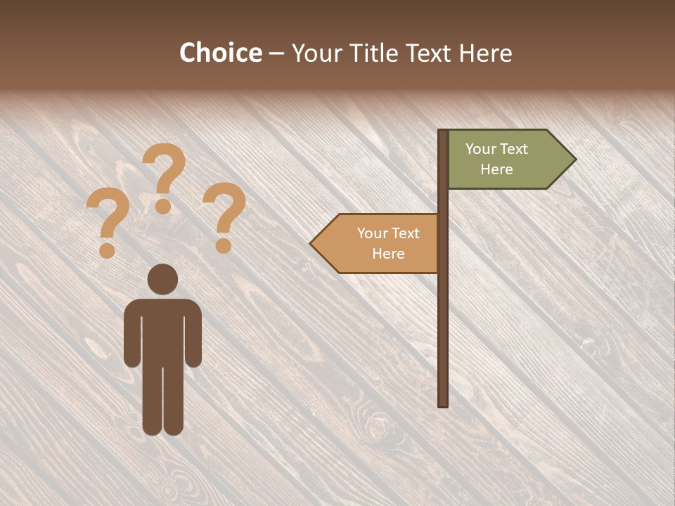 A Wooden Floor With A Brown Background PowerPoint Template