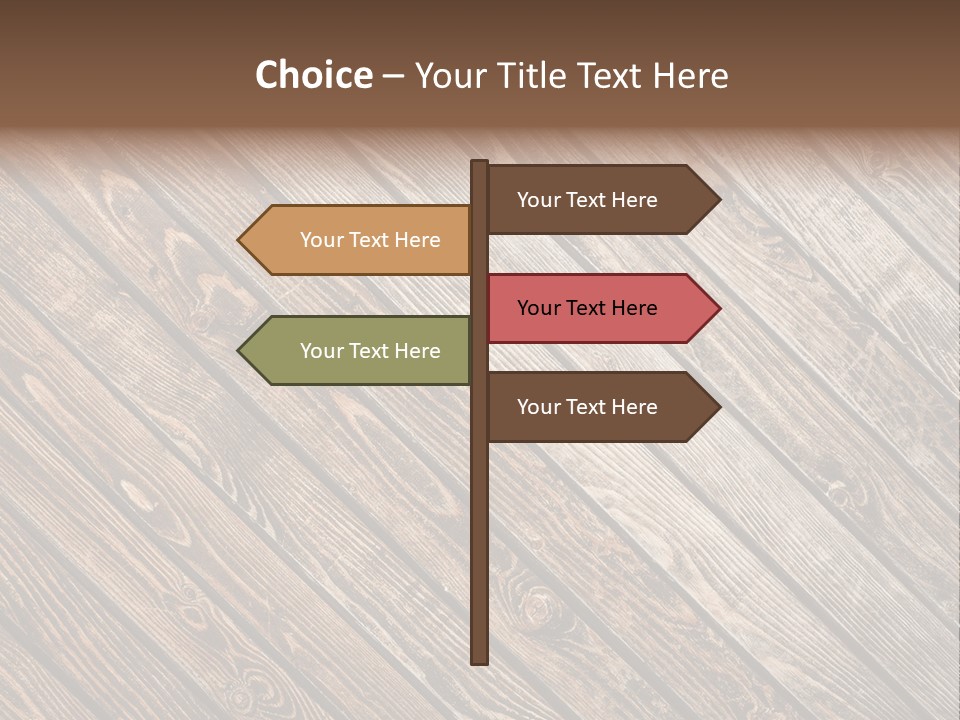 A Wooden Floor With A Brown Background PowerPoint Template