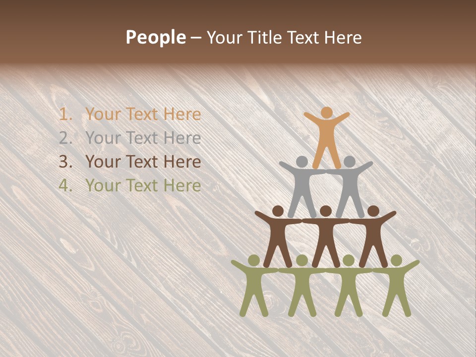 A Wooden Floor With A Brown Background PowerPoint Template
