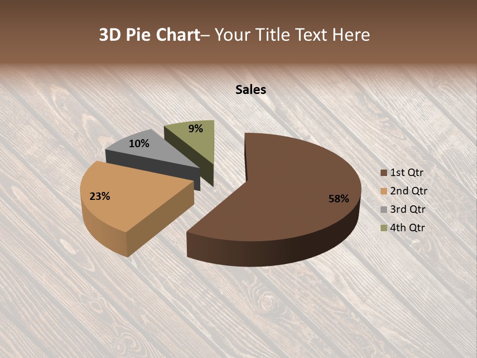 A Wooden Floor With A Brown Background PowerPoint Template