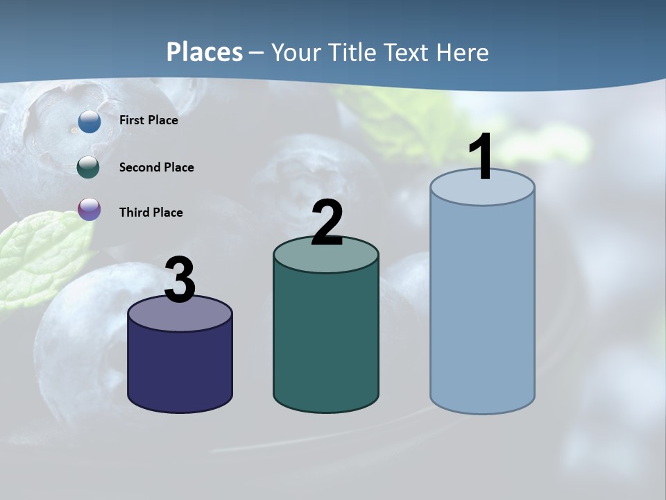 A Bowl Of Blueberries Powerpoint Template PowerPoint Template