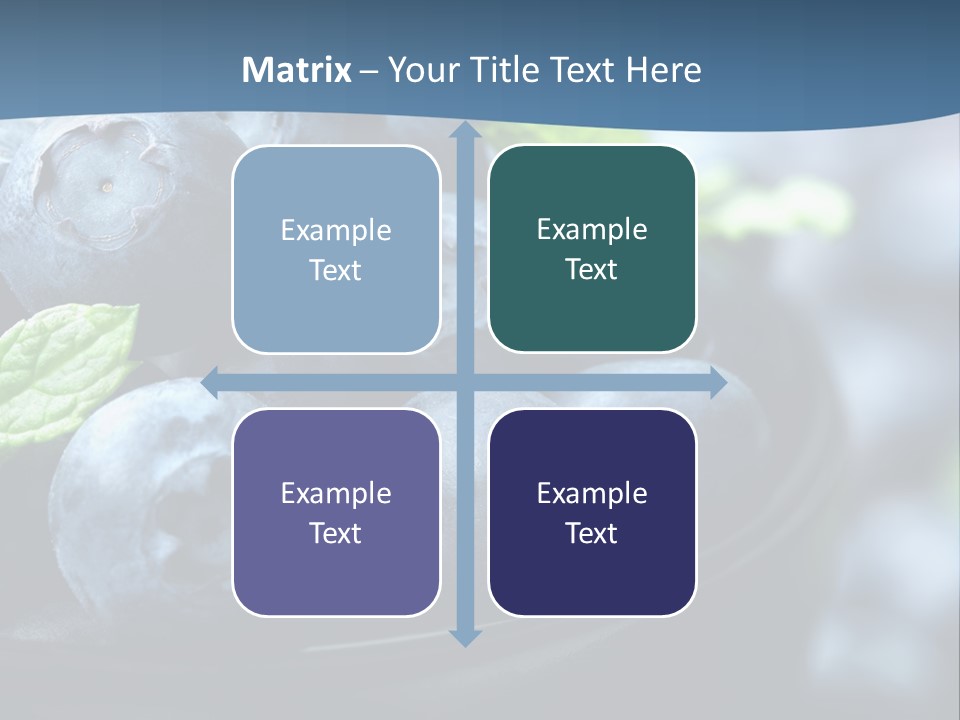 A Bowl Of Blueberries Powerpoint Template PowerPoint Template