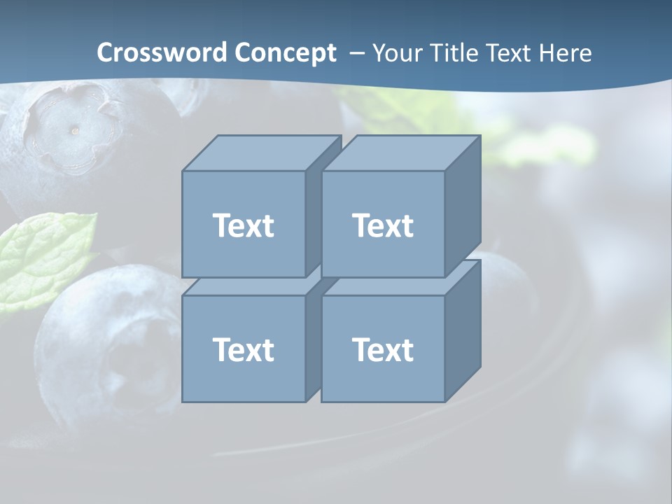 A Bowl Of Blueberries Powerpoint Template PowerPoint Template