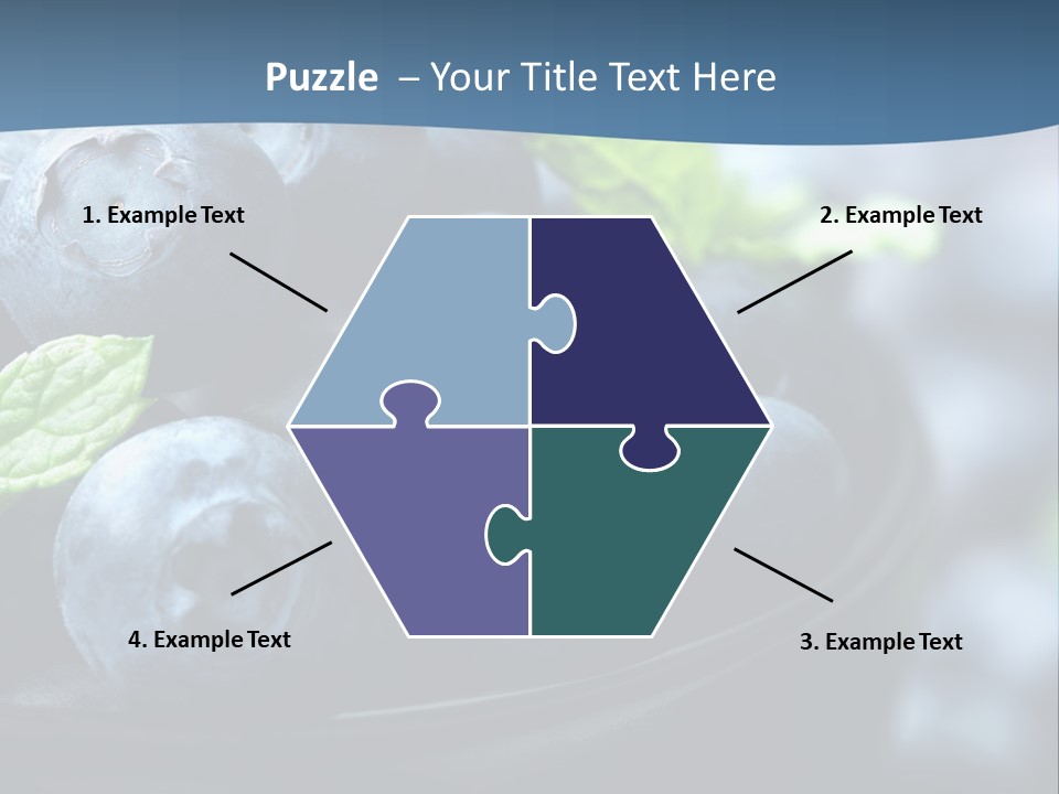 A Bowl Of Blueberries Powerpoint Template PowerPoint Template