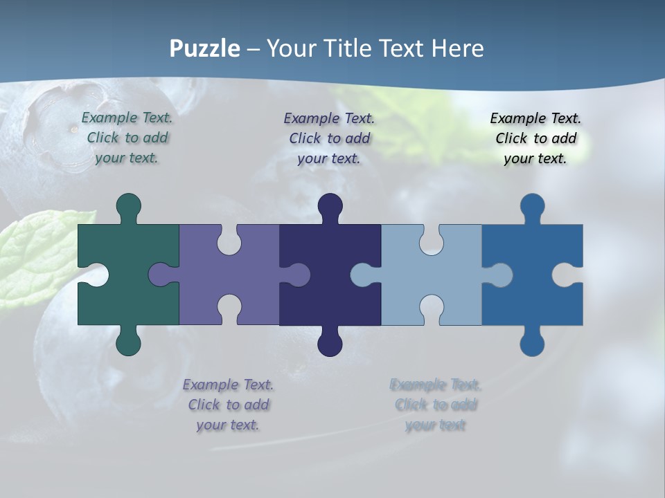 A Bowl Of Blueberries Powerpoint Template PowerPoint Template