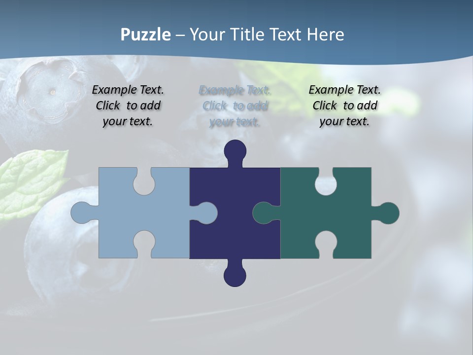 A Bowl Of Blueberries Powerpoint Template PowerPoint Template