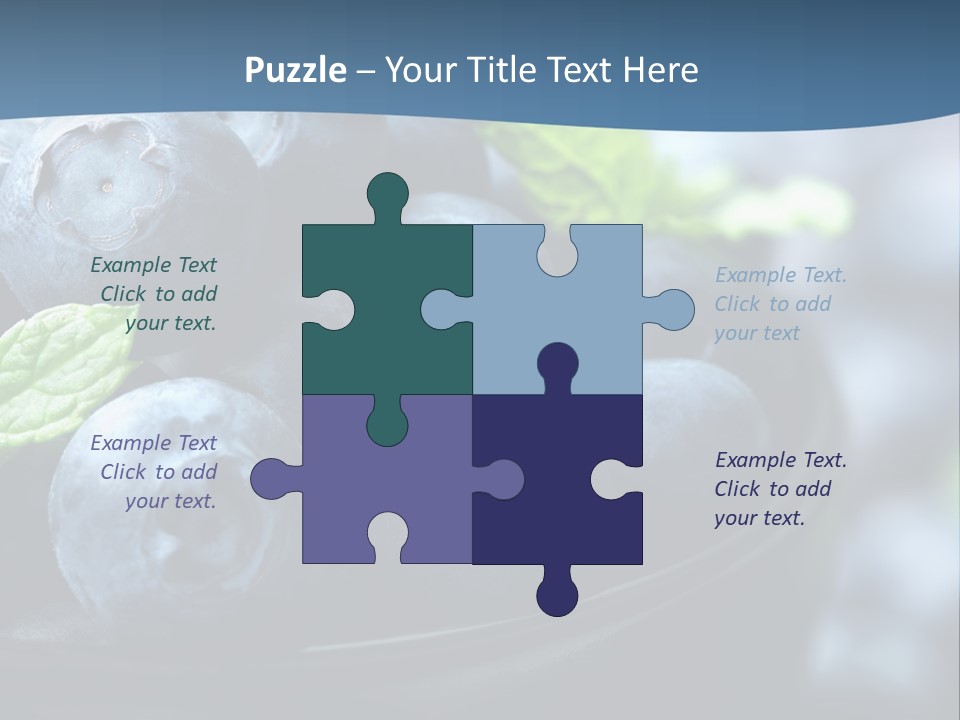 A Bowl Of Blueberries Powerpoint Template PowerPoint Template