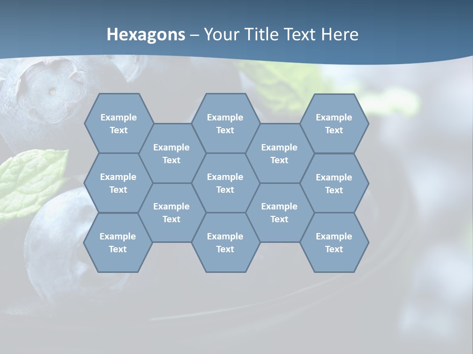 A Bowl Of Blueberries Powerpoint Template PowerPoint Template