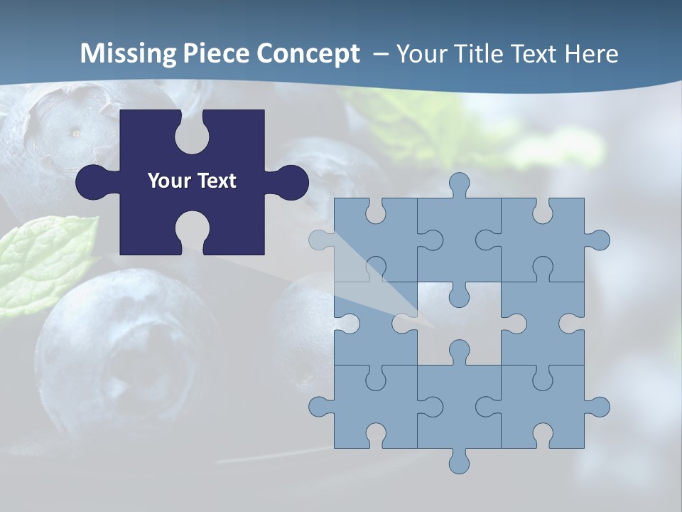 A Bowl Of Blueberries Powerpoint Template PowerPoint Template