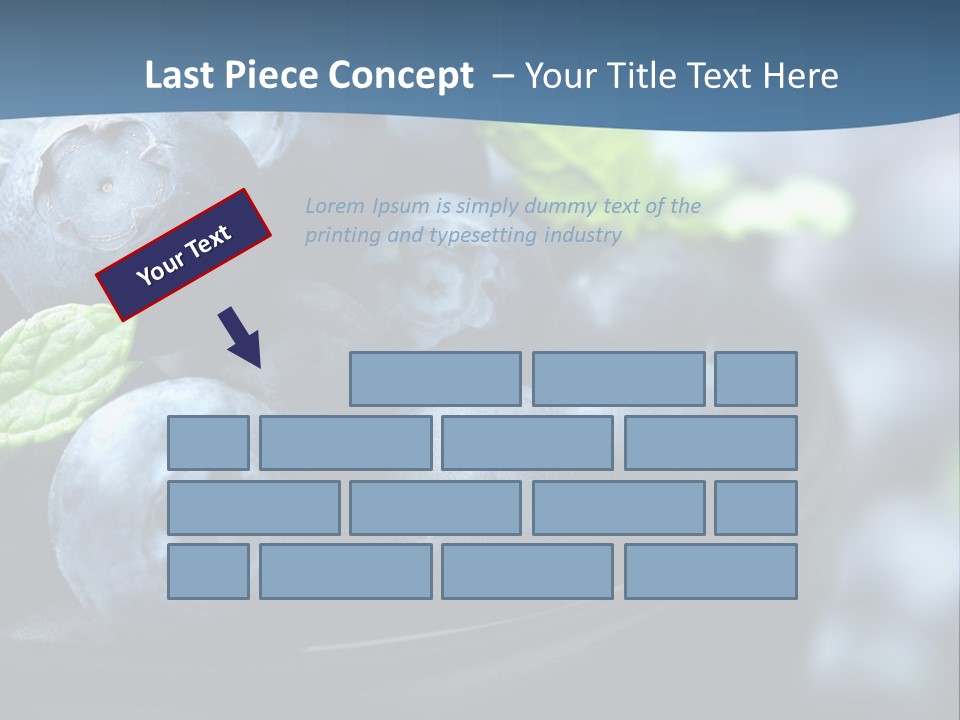 A Bowl Of Blueberries Powerpoint Template PowerPoint Template