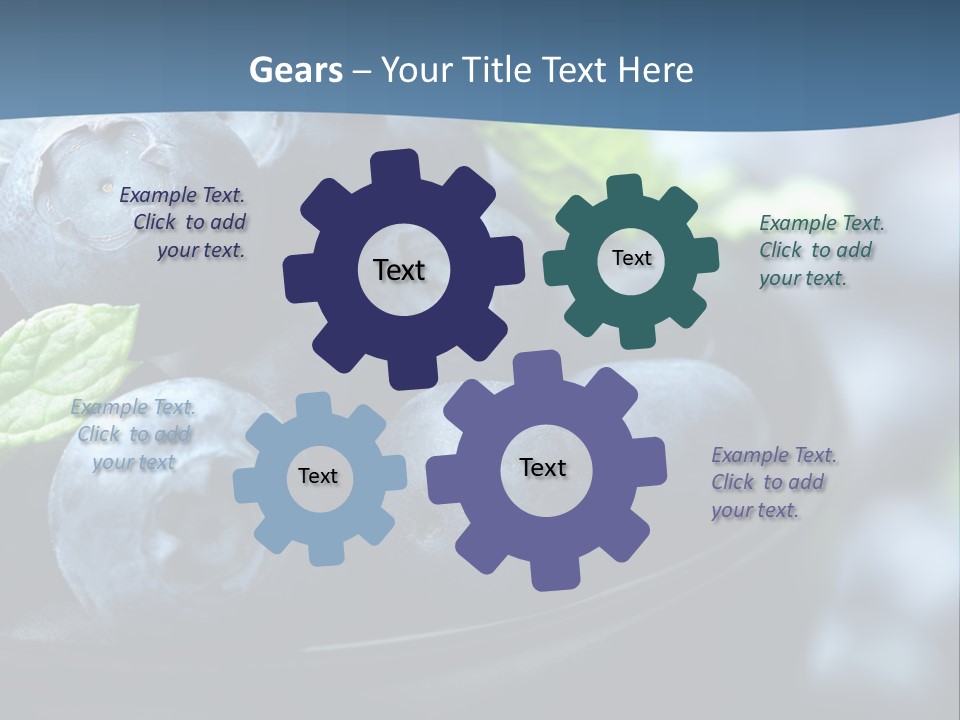 A Bowl Of Blueberries Powerpoint Template PowerPoint Template