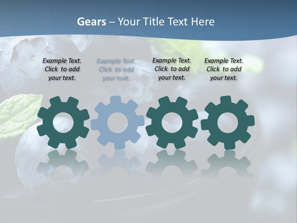 A Bowl Of Blueberries Powerpoint Template PowerPoint Template