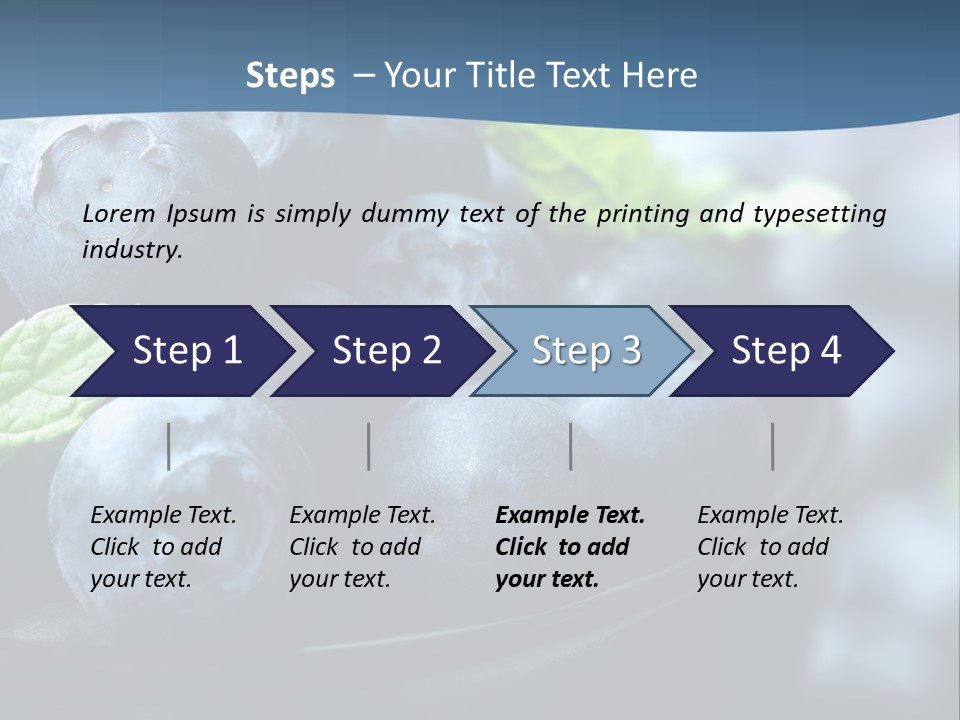 A Bowl Of Blueberries Powerpoint Template PowerPoint Template