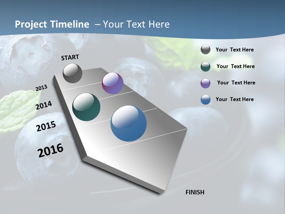 A Bowl Of Blueberries Powerpoint Template PowerPoint Template