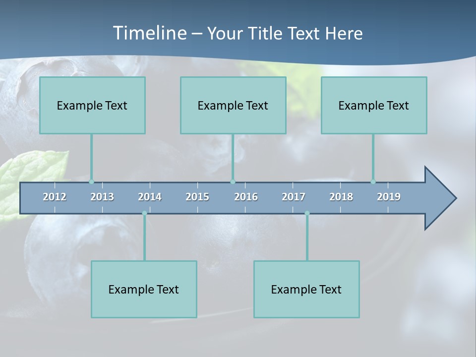 A Bowl Of Blueberries Powerpoint Template PowerPoint Template