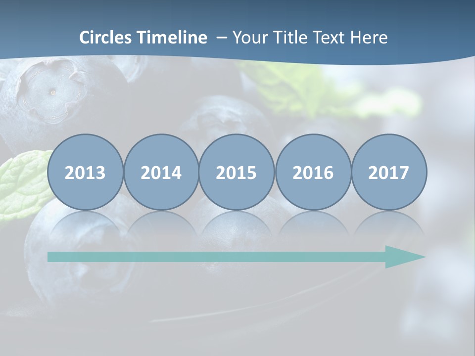 A Bowl Of Blueberries Powerpoint Template PowerPoint Template