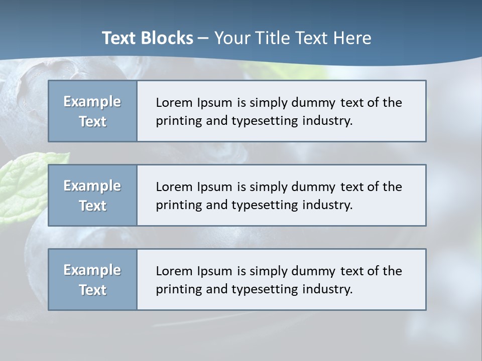 A Bowl Of Blueberries Powerpoint Template PowerPoint Template