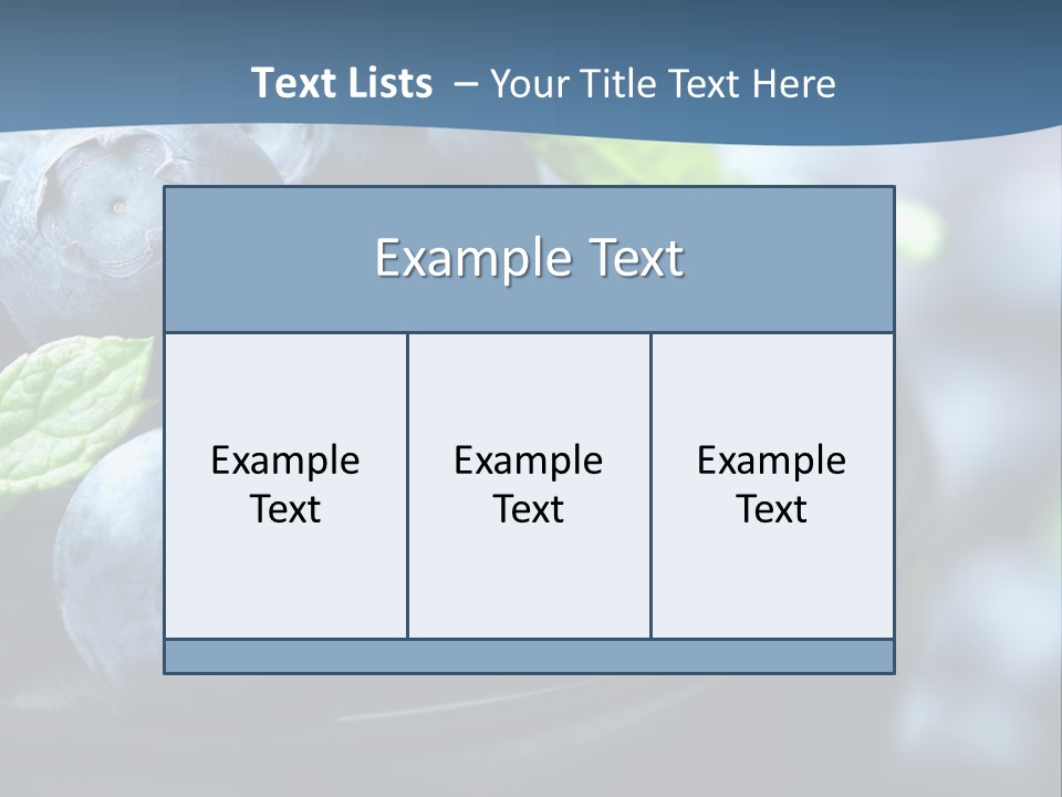 A Bowl Of Blueberries Powerpoint Template PowerPoint Template