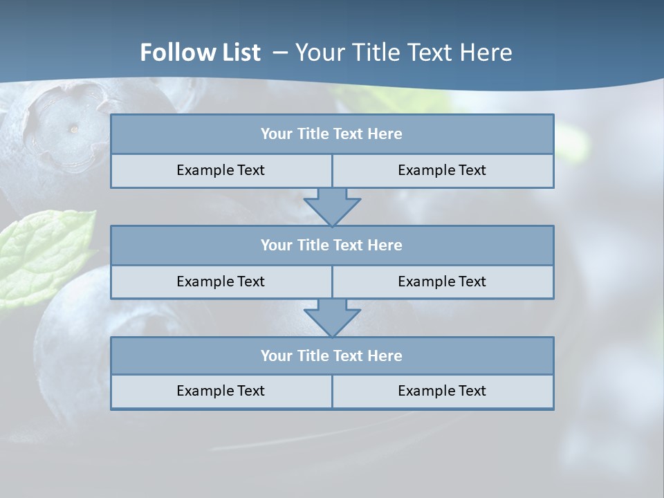 A Bowl Of Blueberries Powerpoint Template PowerPoint Template