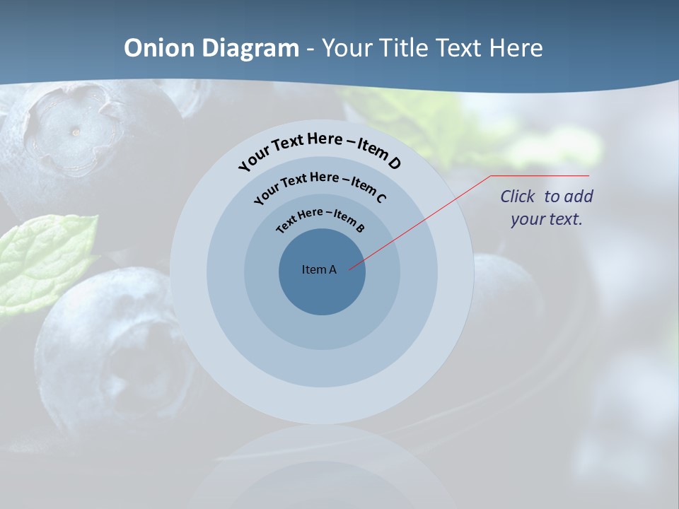A Bowl Of Blueberries Powerpoint Template PowerPoint Template