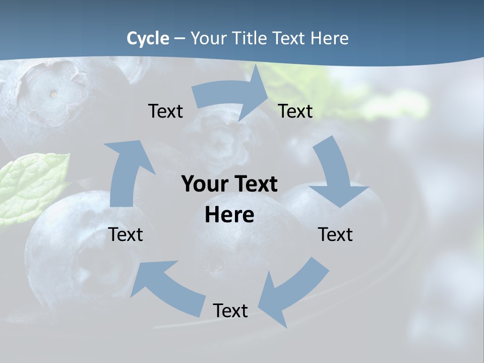A Bowl Of Blueberries Powerpoint Template PowerPoint Template