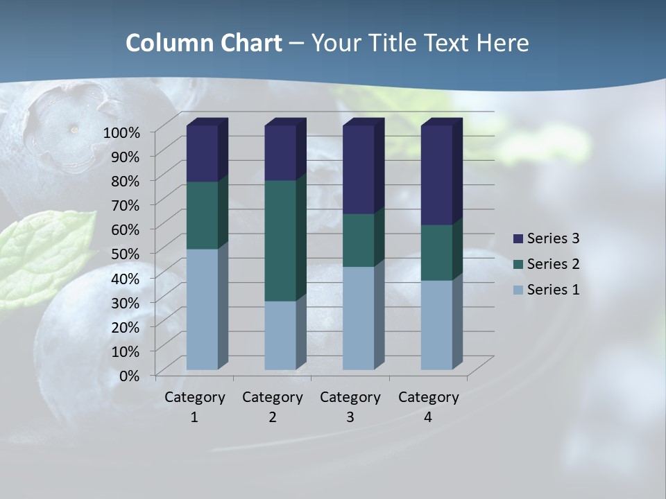 A Bowl Of Blueberries Powerpoint Template PowerPoint Template