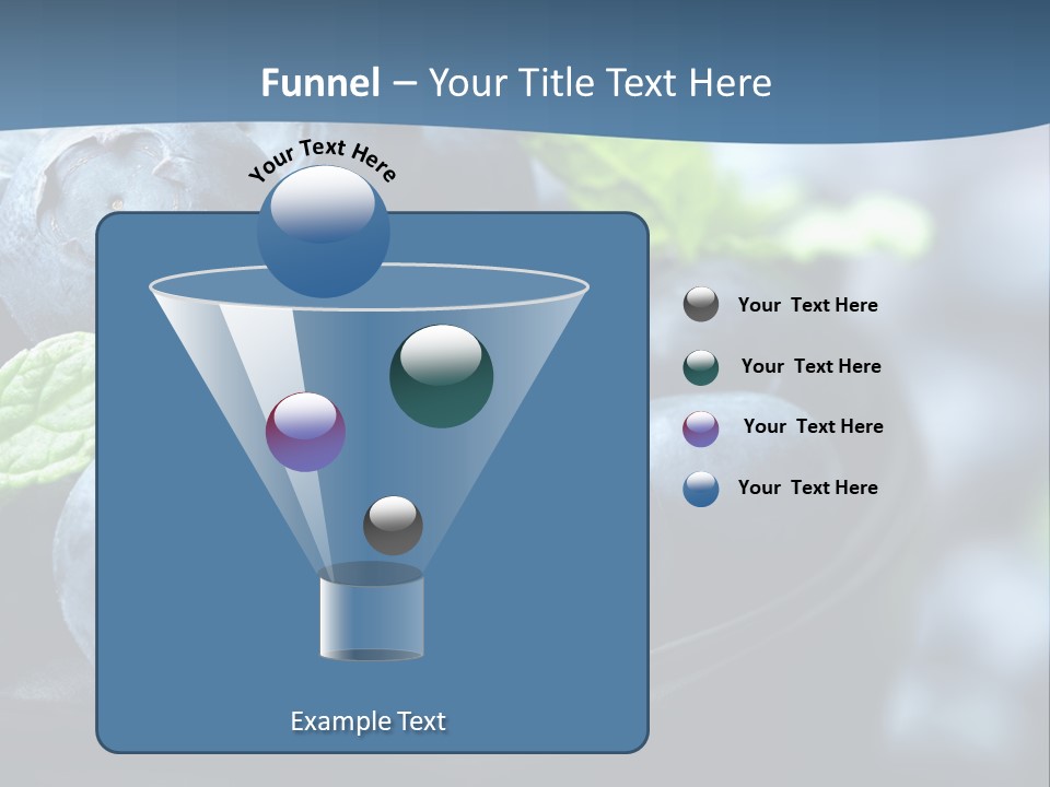A Bowl Of Blueberries Powerpoint Template PowerPoint Template