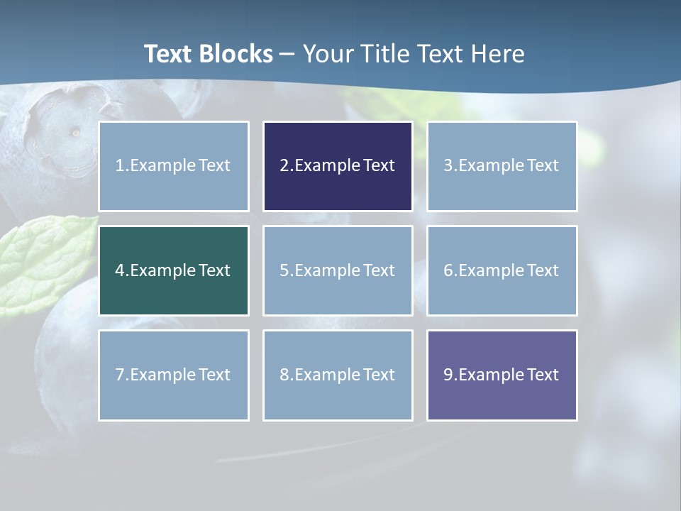 A Bowl Of Blueberries Powerpoint Template PowerPoint Template