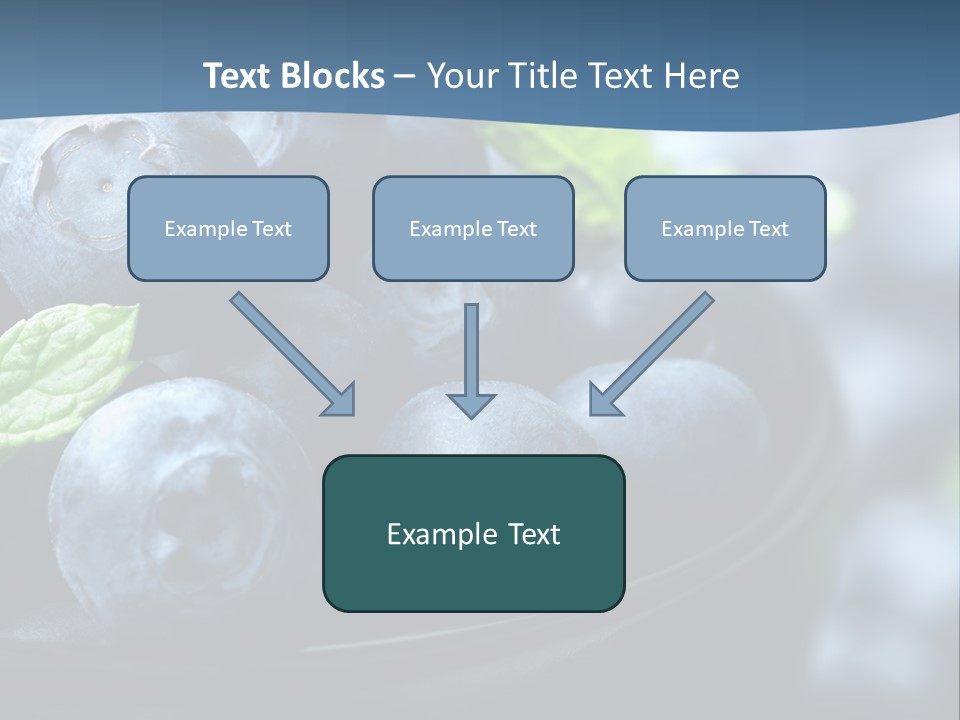 A Bowl Of Blueberries Powerpoint Template PowerPoint Template