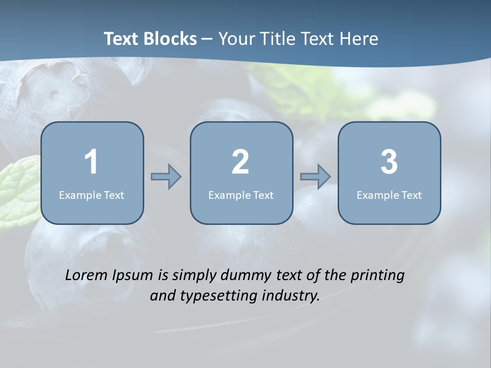 A Bowl Of Blueberries Powerpoint Template PowerPoint Template
