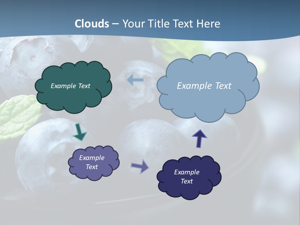 A Bowl Of Blueberries Powerpoint Template PowerPoint Template