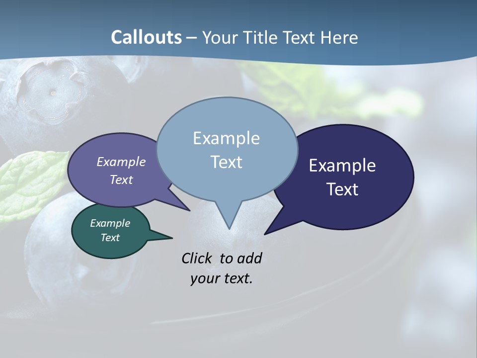 A Bowl Of Blueberries Powerpoint Template PowerPoint Template