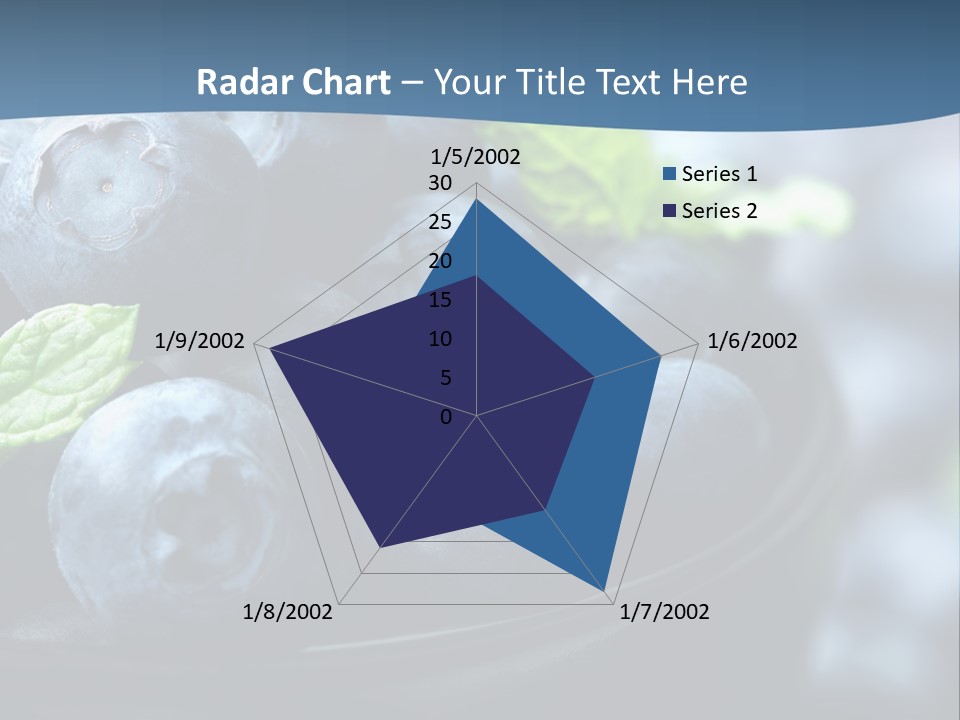 A Bowl Of Blueberries Powerpoint Template PowerPoint Template
