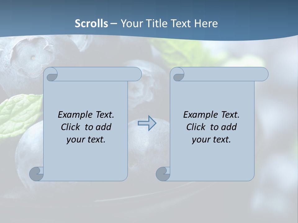 A Bowl Of Blueberries Powerpoint Template PowerPoint Template