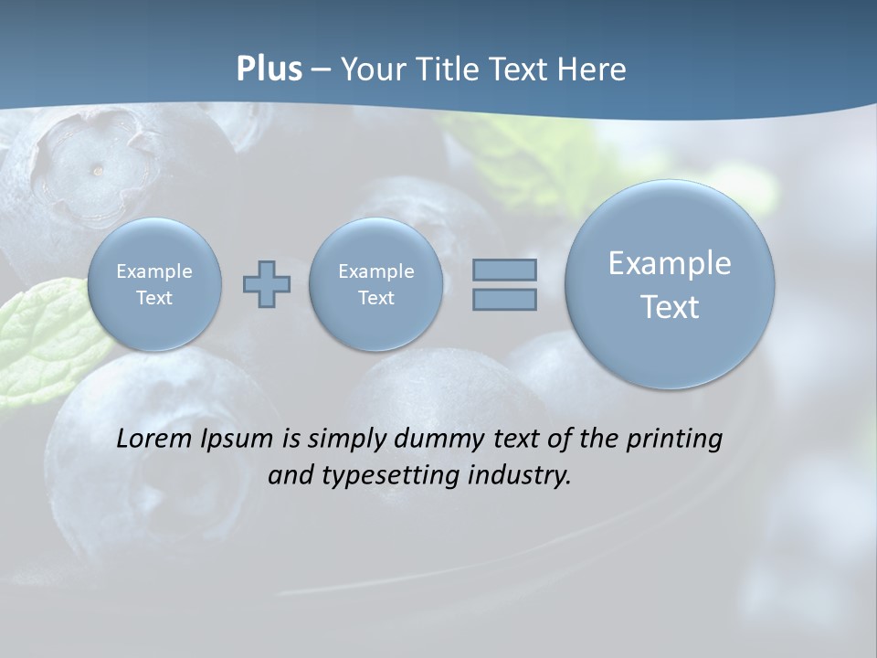 A Bowl Of Blueberries Powerpoint Template PowerPoint Template