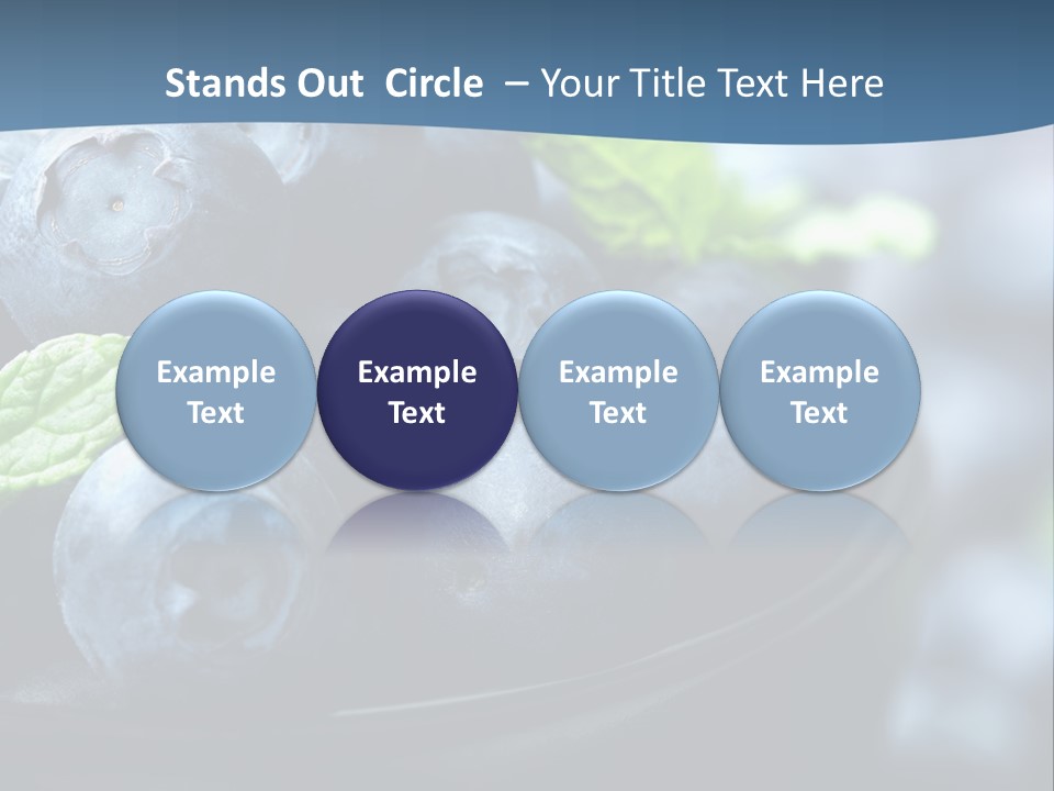 A Bowl Of Blueberries Powerpoint Template PowerPoint Template