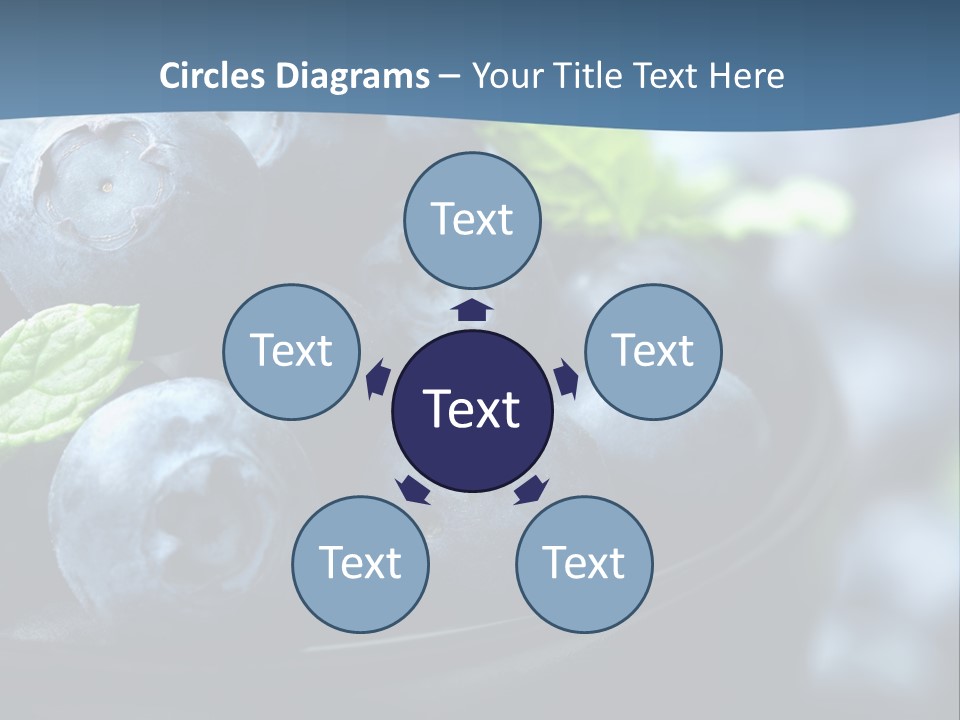 A Bowl Of Blueberries Powerpoint Template PowerPoint Template