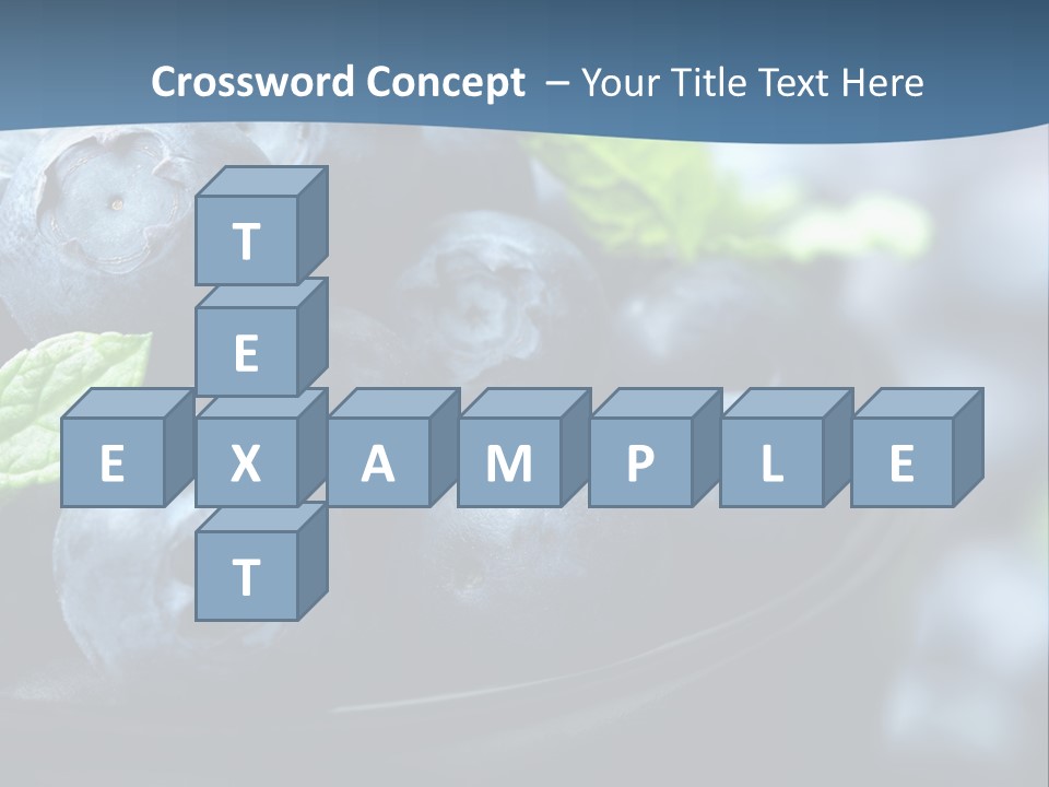 A Bowl Of Blueberries Powerpoint Template PowerPoint Template