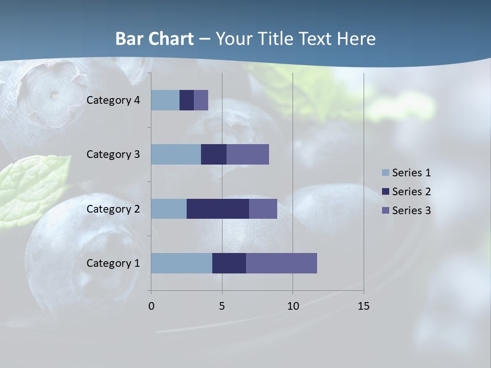 A Bowl Of Blueberries Powerpoint Template PowerPoint Template