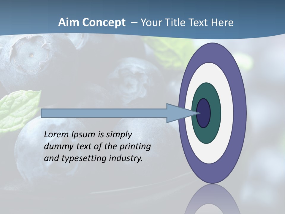 A Bowl Of Blueberries Powerpoint Template PowerPoint Template