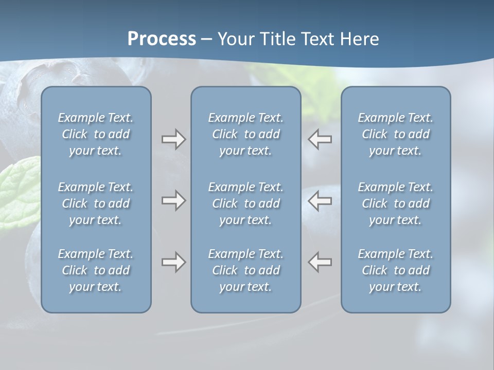 A Bowl Of Blueberries Powerpoint Template PowerPoint Template