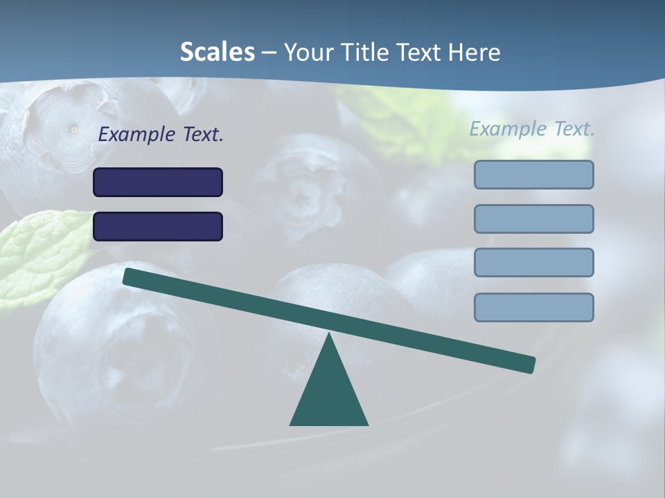 A Bowl Of Blueberries Powerpoint Template PowerPoint Template