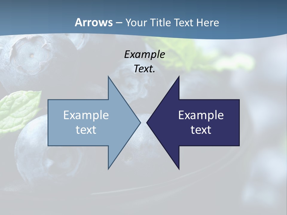 A Bowl Of Blueberries Powerpoint Template PowerPoint Template