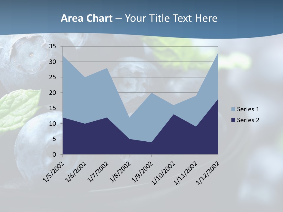 A Bowl Of Blueberries Powerpoint Template PowerPoint Template