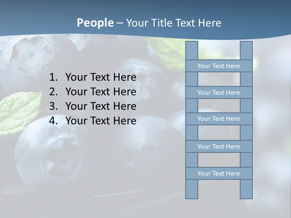 A Bowl Of Blueberries Powerpoint Template PowerPoint Template