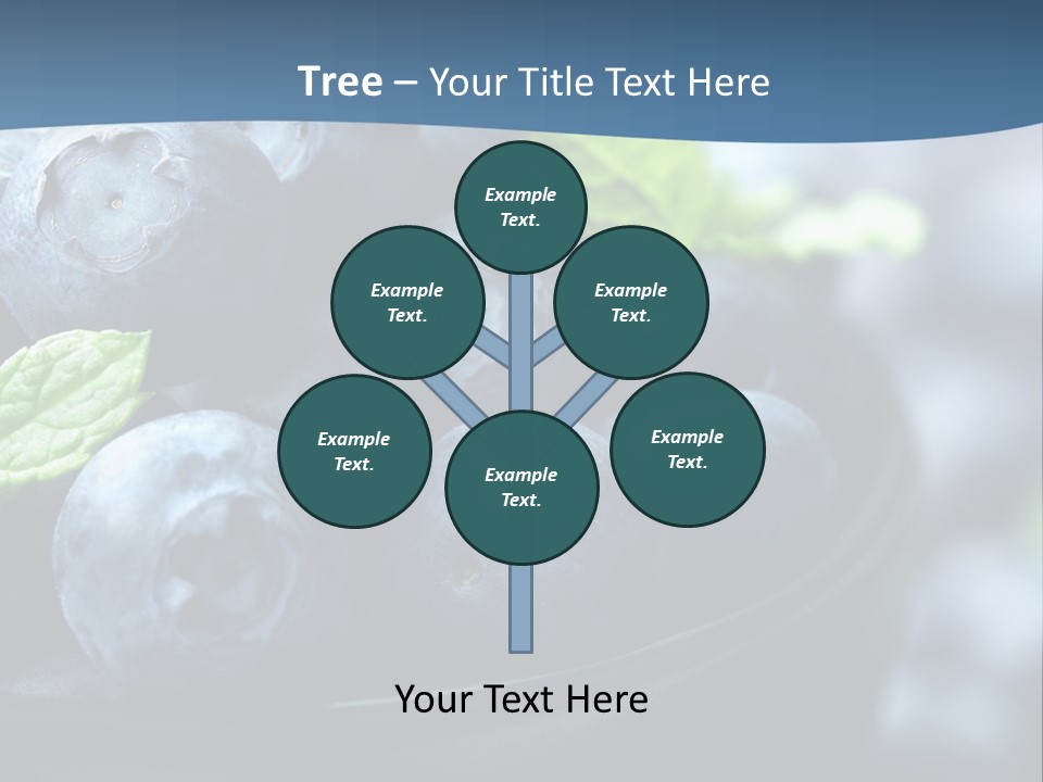 A Bowl Of Blueberries Powerpoint Template PowerPoint Template