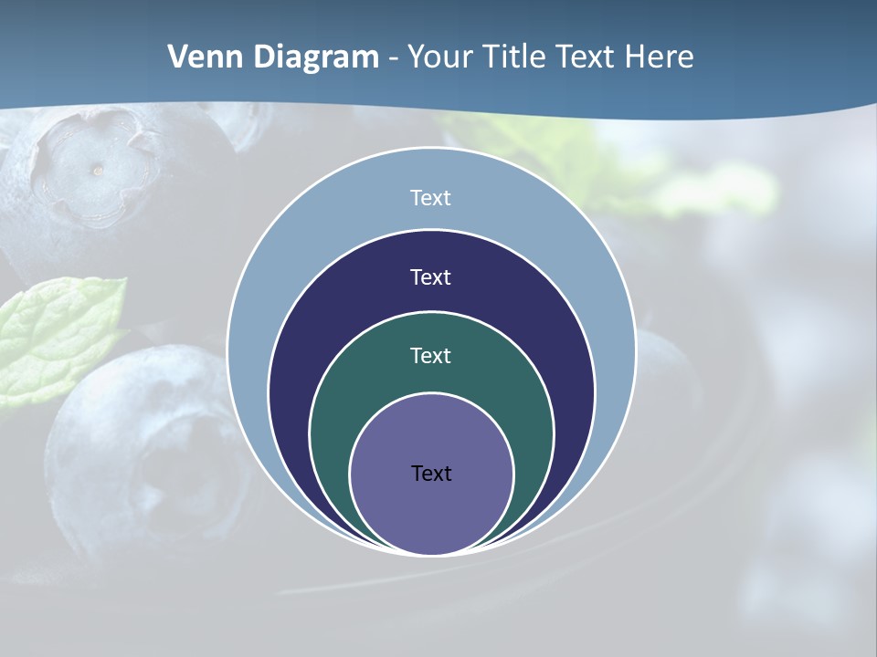 A Bowl Of Blueberries Powerpoint Template PowerPoint Template