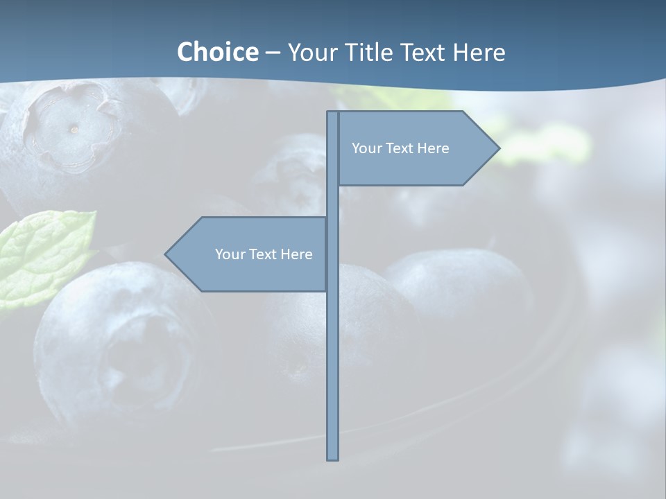 A Bowl Of Blueberries Powerpoint Template PowerPoint Template