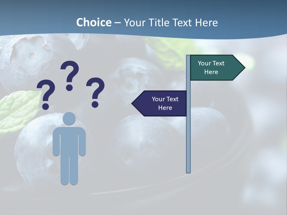 A Bowl Of Blueberries Powerpoint Template PowerPoint Template