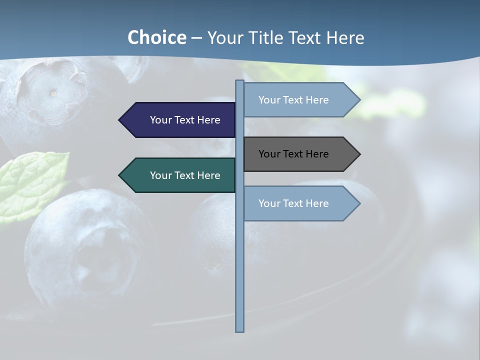 A Bowl Of Blueberries Powerpoint Template PowerPoint Template